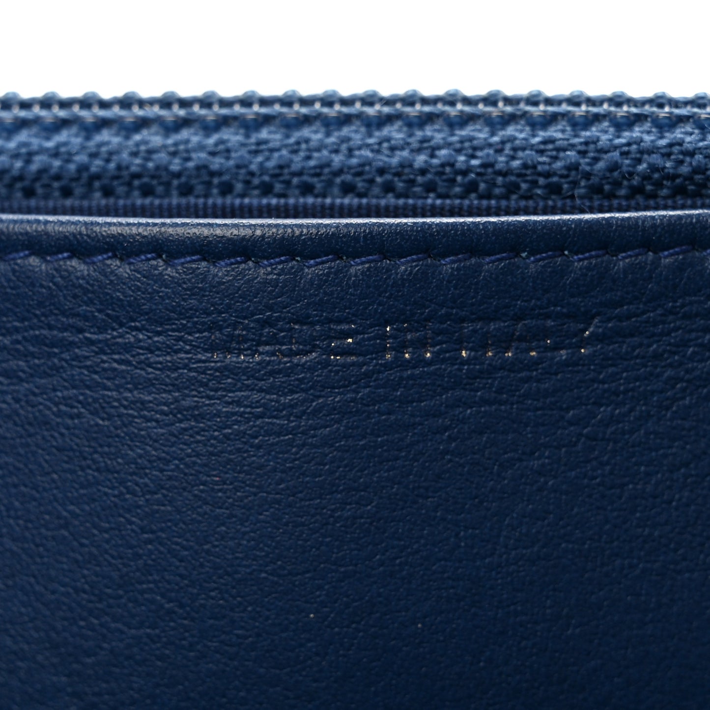 Caviar Quilted Boy Wallet On Chain WOC Dark Blue