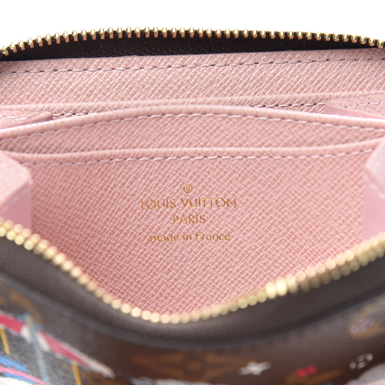 Louis Vuitton Monogram 2020 Christmas Animation Big Wheel Zippy Coin Purse Rose Ballerine 6 of 7
