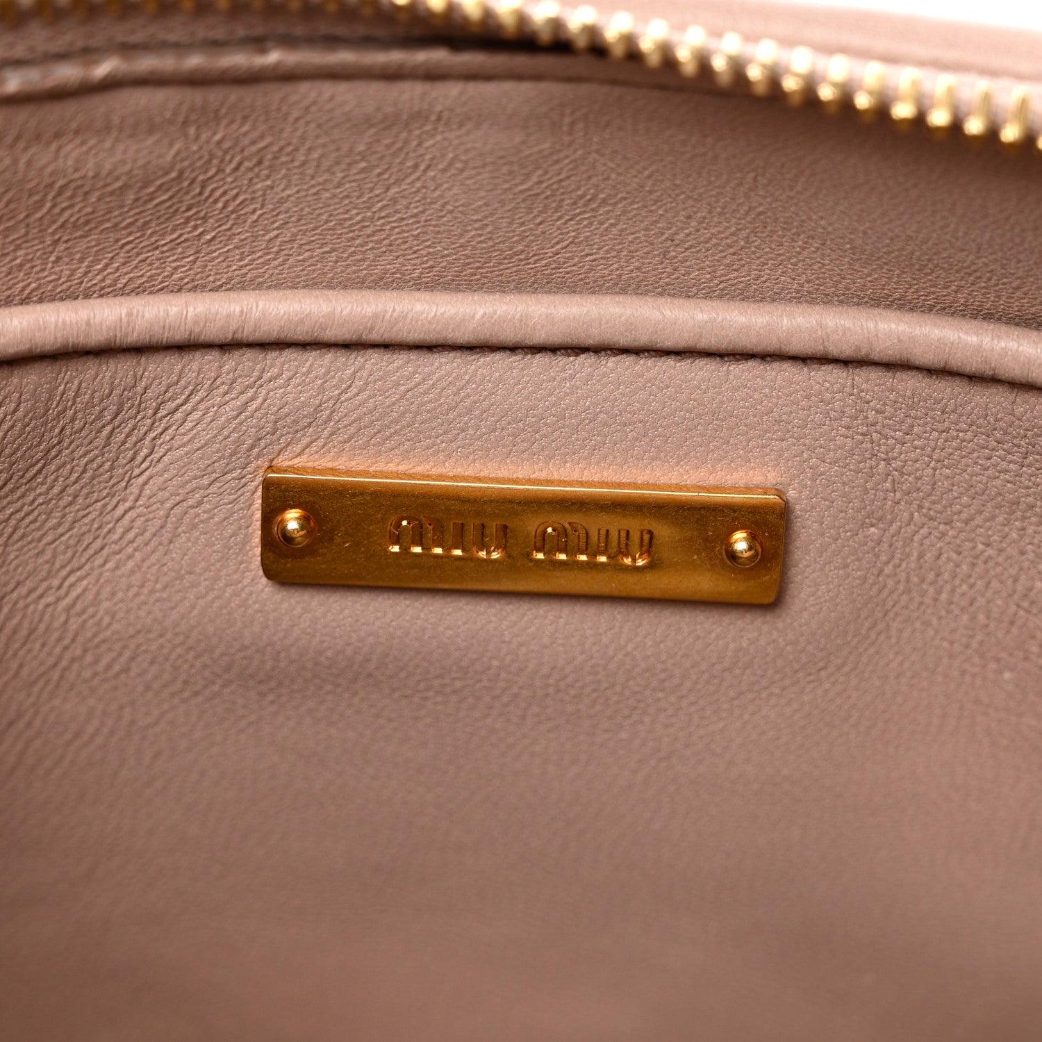 Miu Miu Nappa Matelasse Wristlet Cammeo 6 of 6