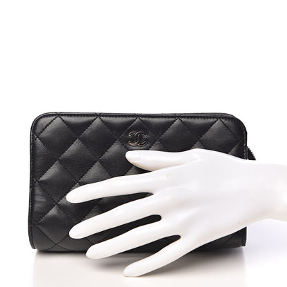 Chanel Lambskin Quilted Cosmetic Case Black 2 of 9