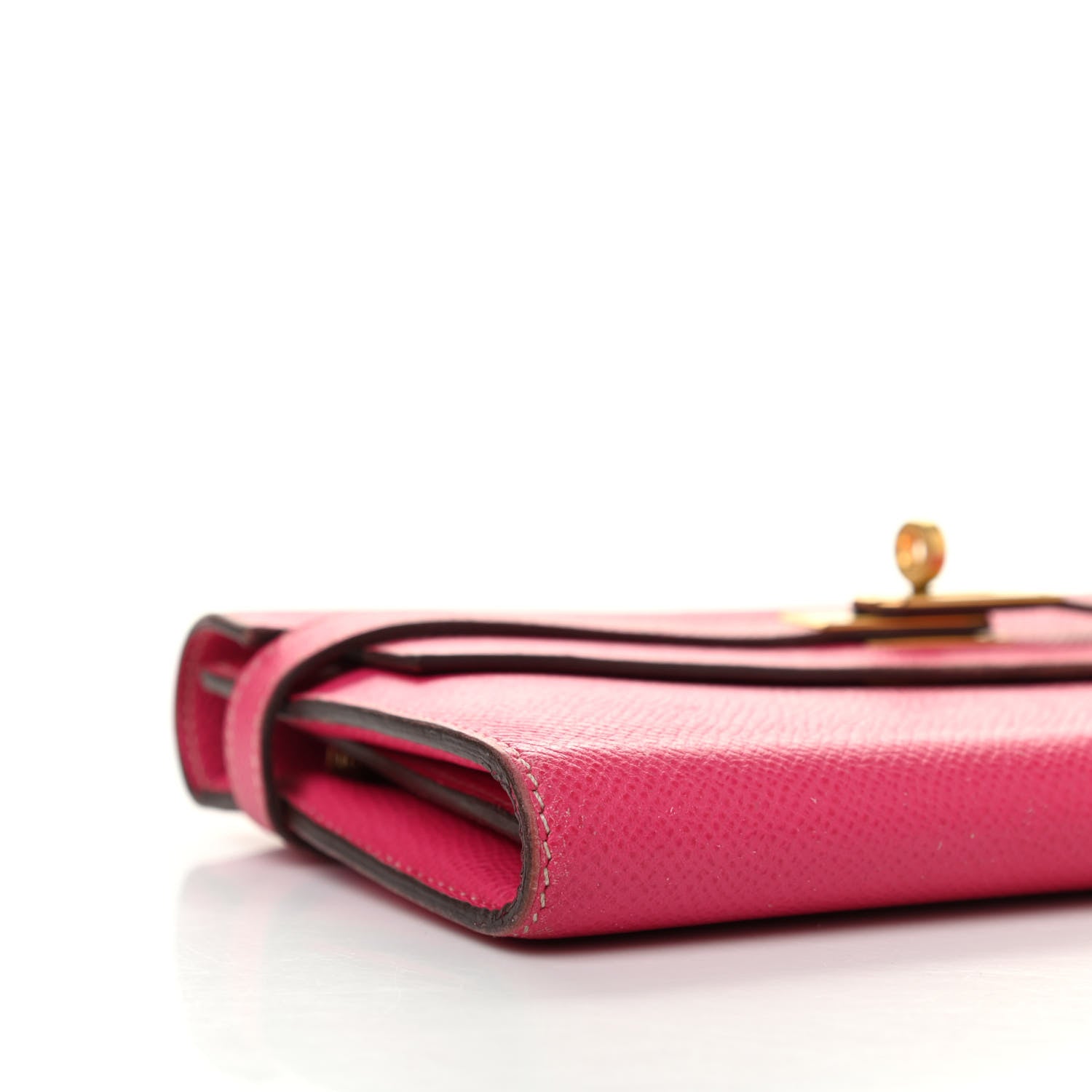 Hermes Epsom Kelly Longue Wallet Rose Tyrien 9 of 21