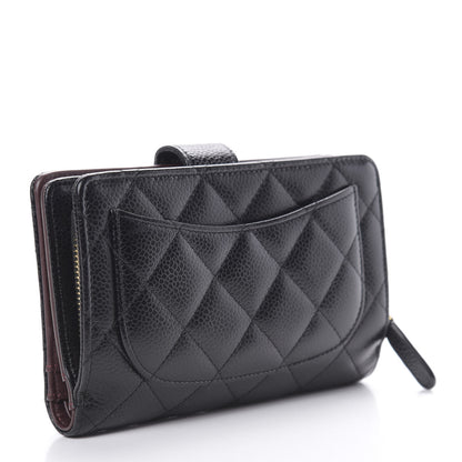 Chanel Caviar Quilted Zipped Pocket Wallet Black 3 of 10