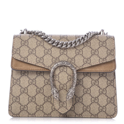 Gucci GG Supreme Monogram Mini Dionysus Shoulder Bag Taupe 1 of 8
