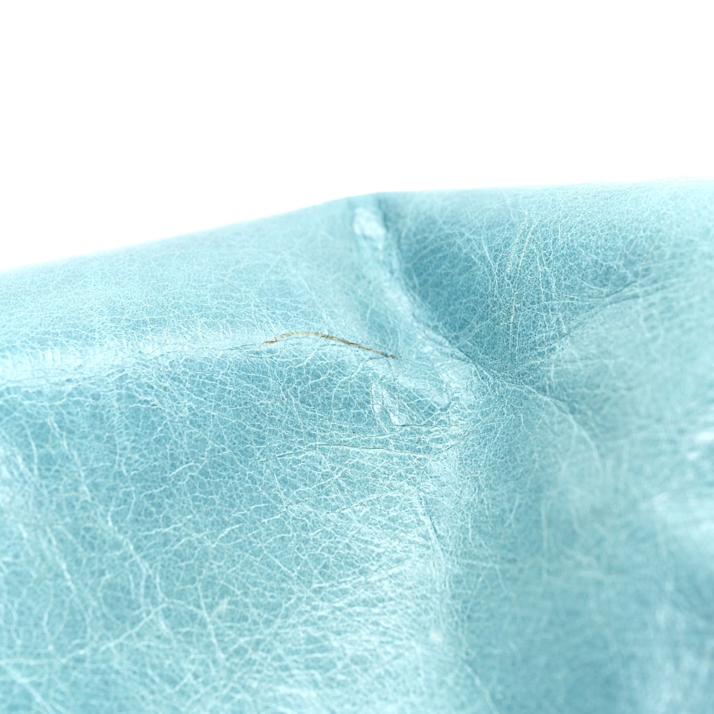 Vitello Shine Shopping Tote Azzurro