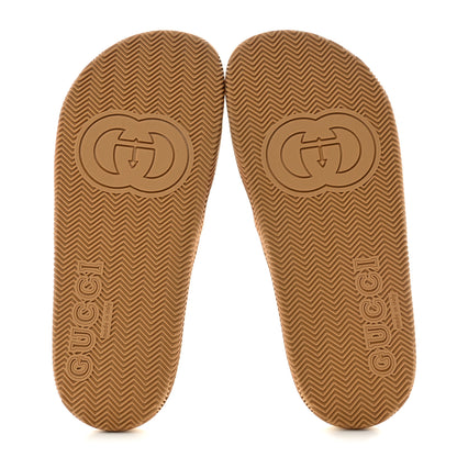 Gucci Rubber Web Womens Interlocking G Slide Sandals 39 Mystic White Green Red 5 of 9
