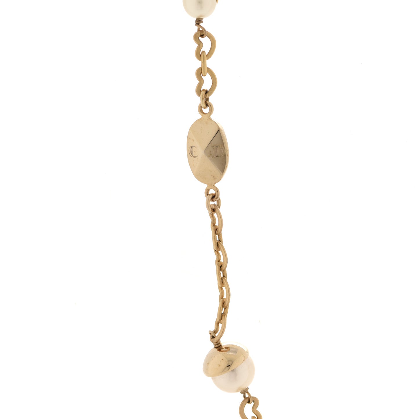 Pearl Mise En Dior Necklace Gold
