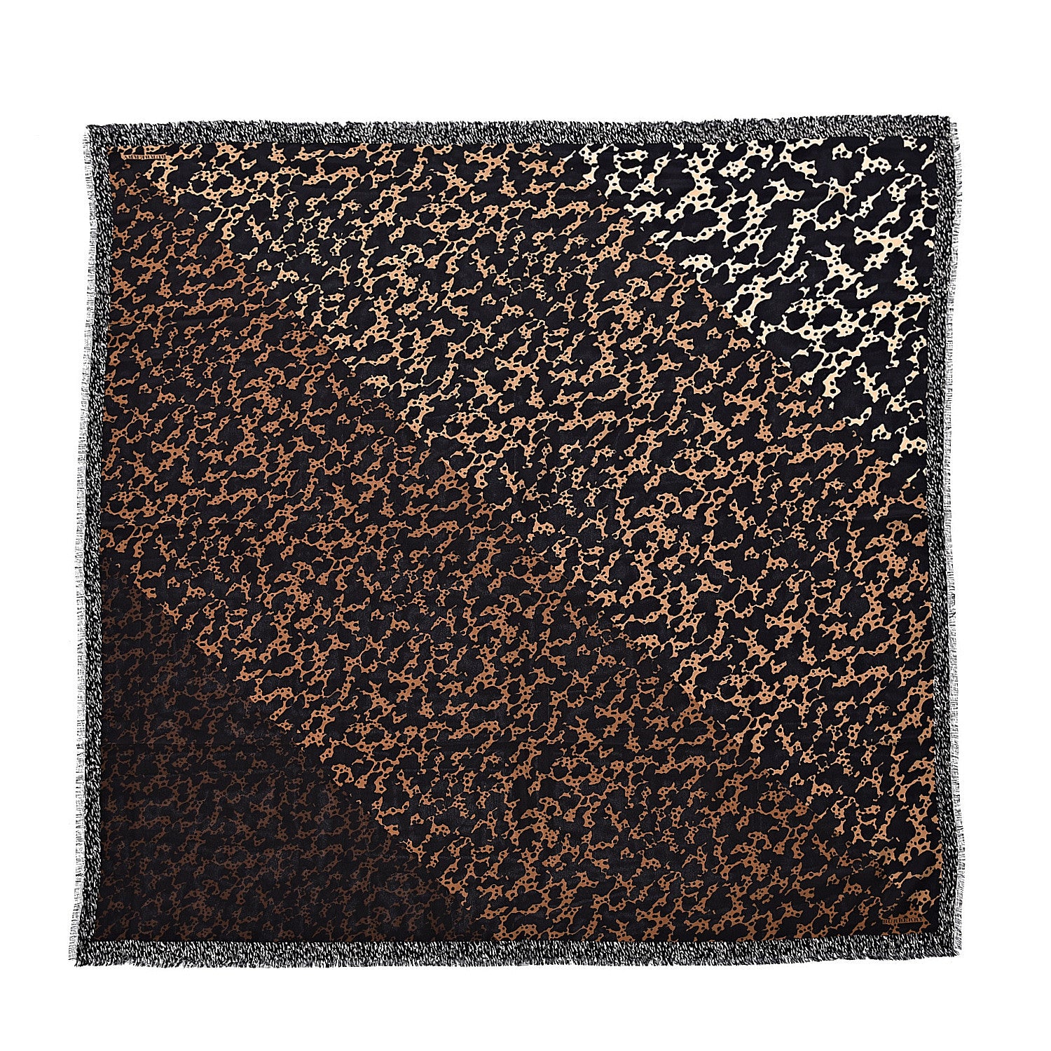 Burberry Silk Animal Print Scarf Brown 1 of 4