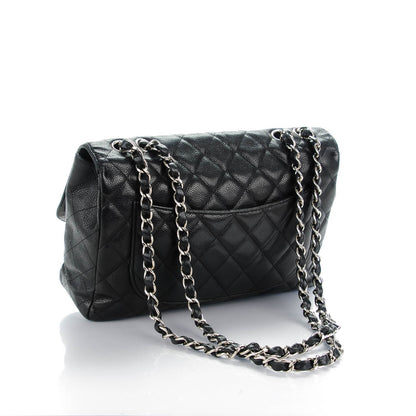Chanel Caviar Quilted Jumbo Single Flap Black 3 of 9