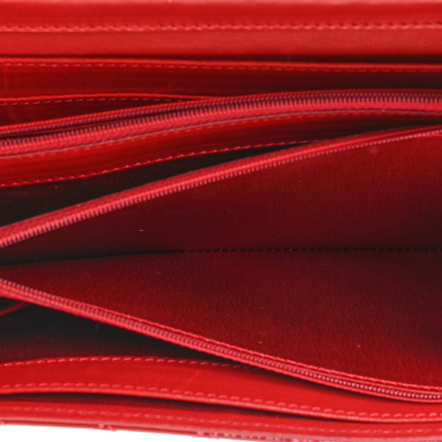 Chanel Patent Calfskin Quilted Brilliant East West Flap Clutch Red 7 of 16