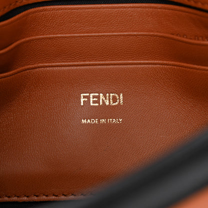 Fendi Nappa Apolo Bi-Color Mini Chain Baguette Brandy Black 6 of 8