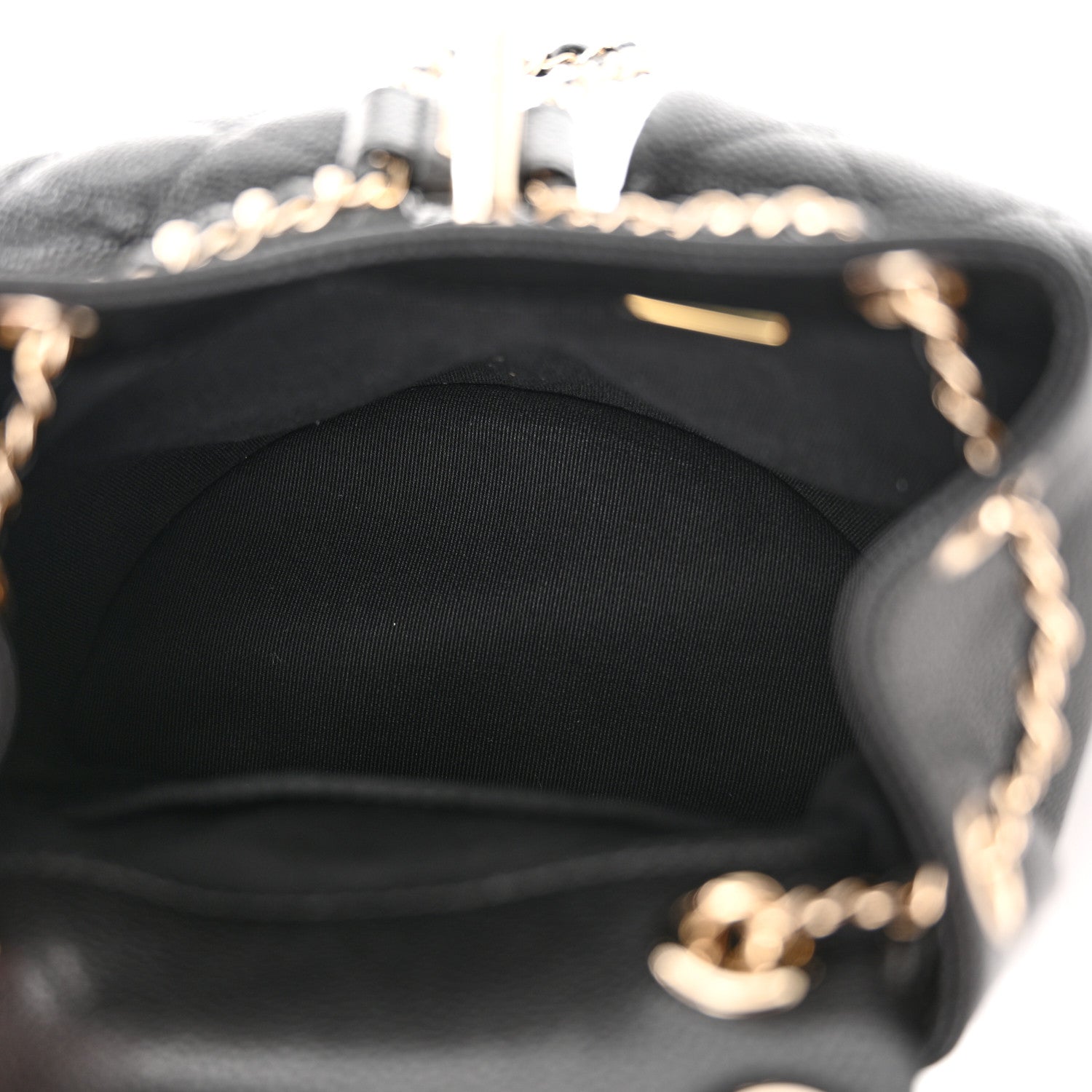 Chanel Shiny Caviar Quilted Small Duma Pockets Drawstring Backpack Black 5 of 10