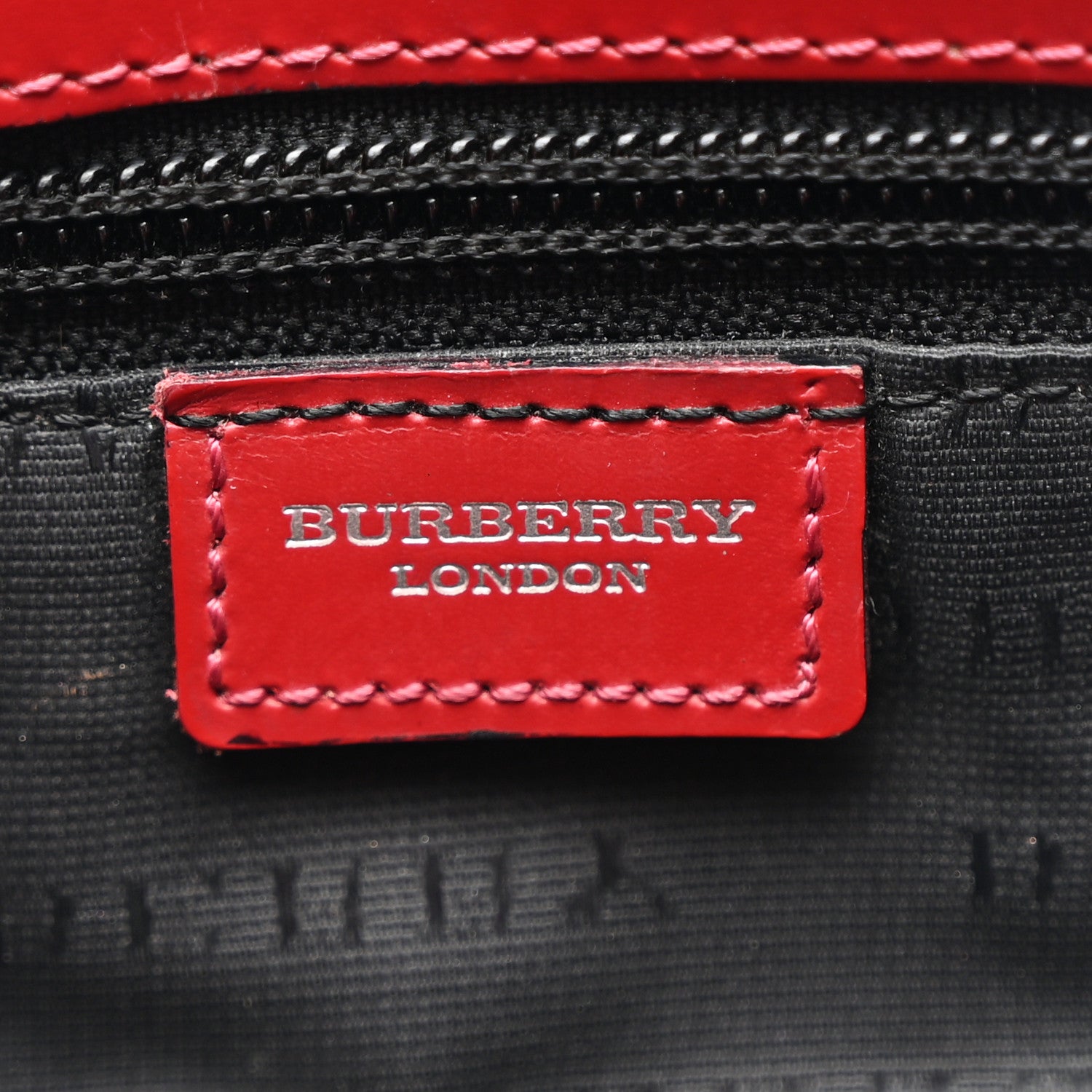 Burberry Calfskin Nova Check Flap Shoulder Bag Red 6 of 10