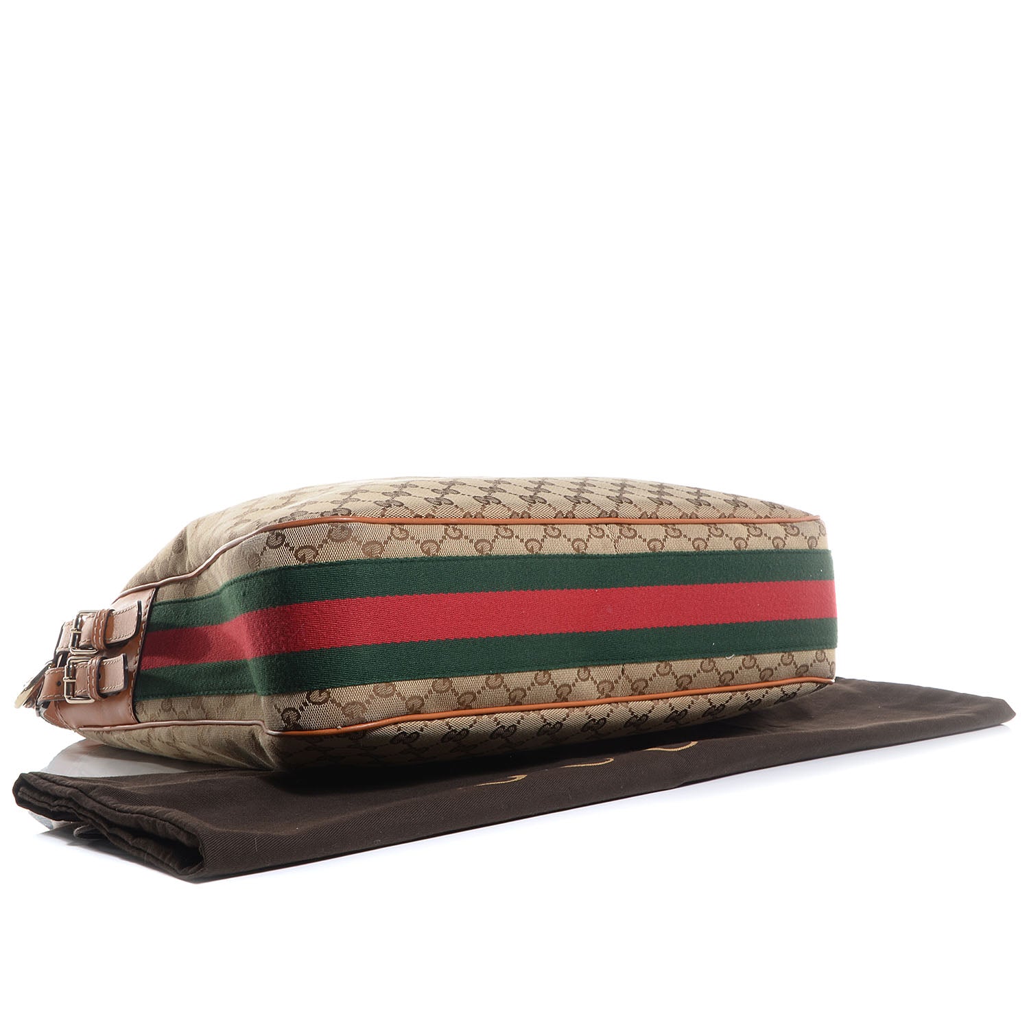 Gucci Monogram Medium Heritage Shoulder Bag Light Tobacco 4 of 7