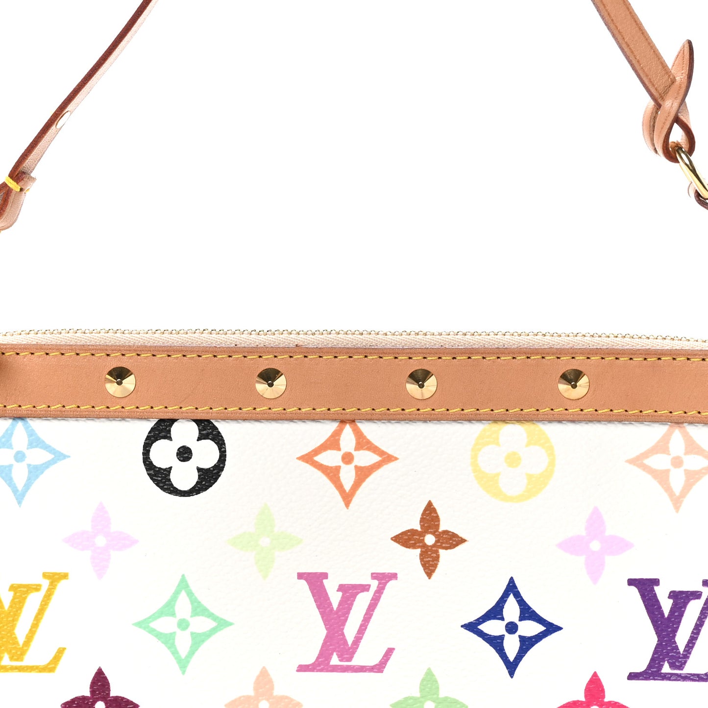 Monogram Multicolor Pochette Accessories White