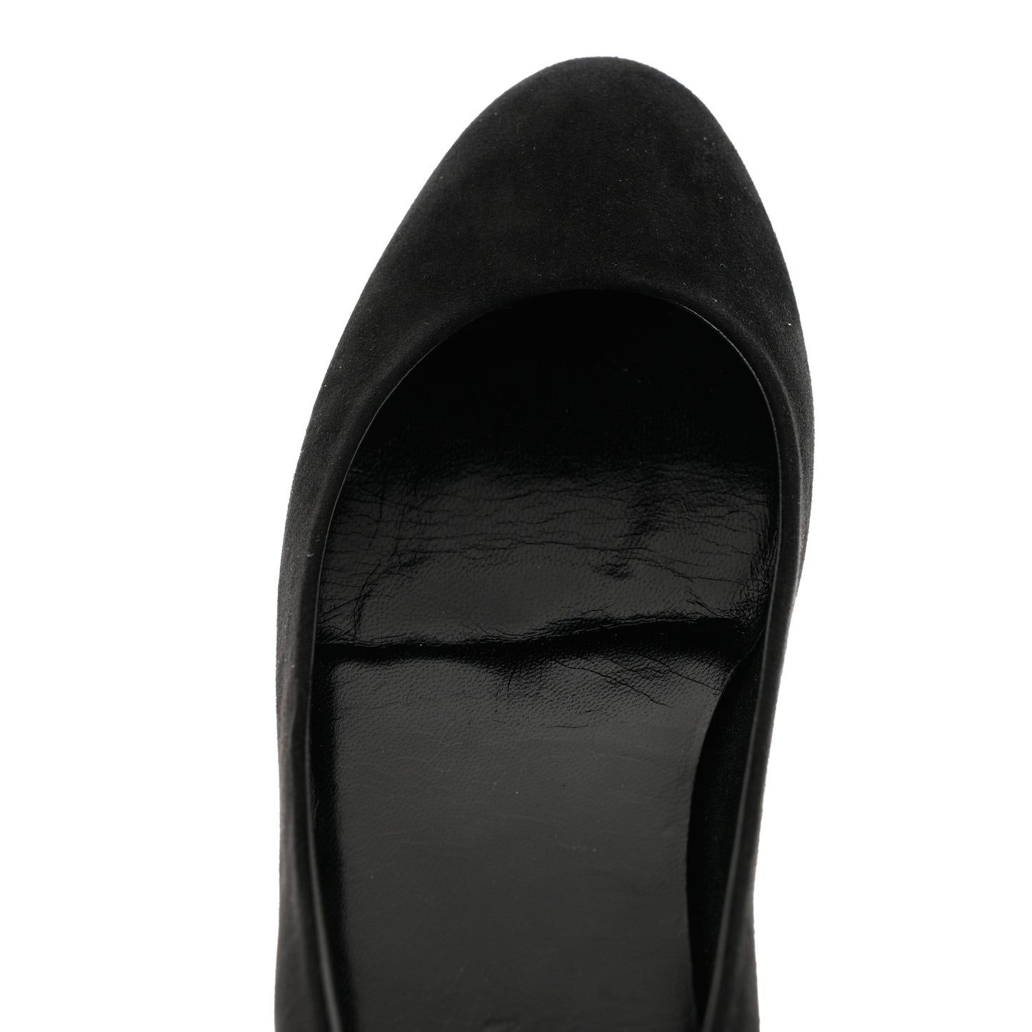 Suede Monogram Uniformes Ballet Flats 40 Black
