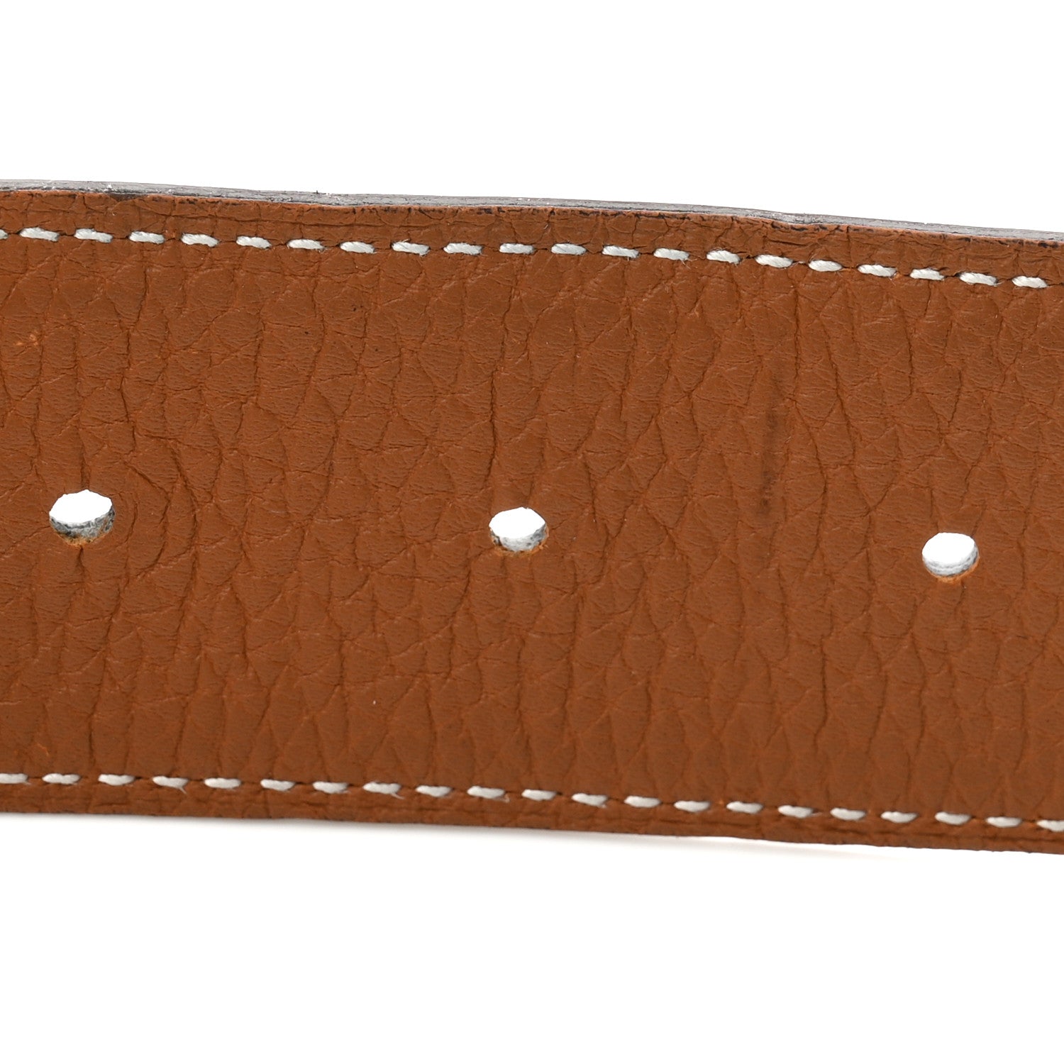 Hermes Box Togo Domino Belt 105 42 Black Gold 4 of 5