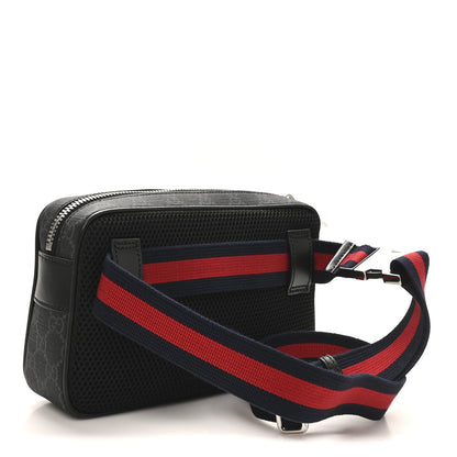 Gucci Soft GG Supreme Monogram Web Belt Bag Black Grey 2 of 9