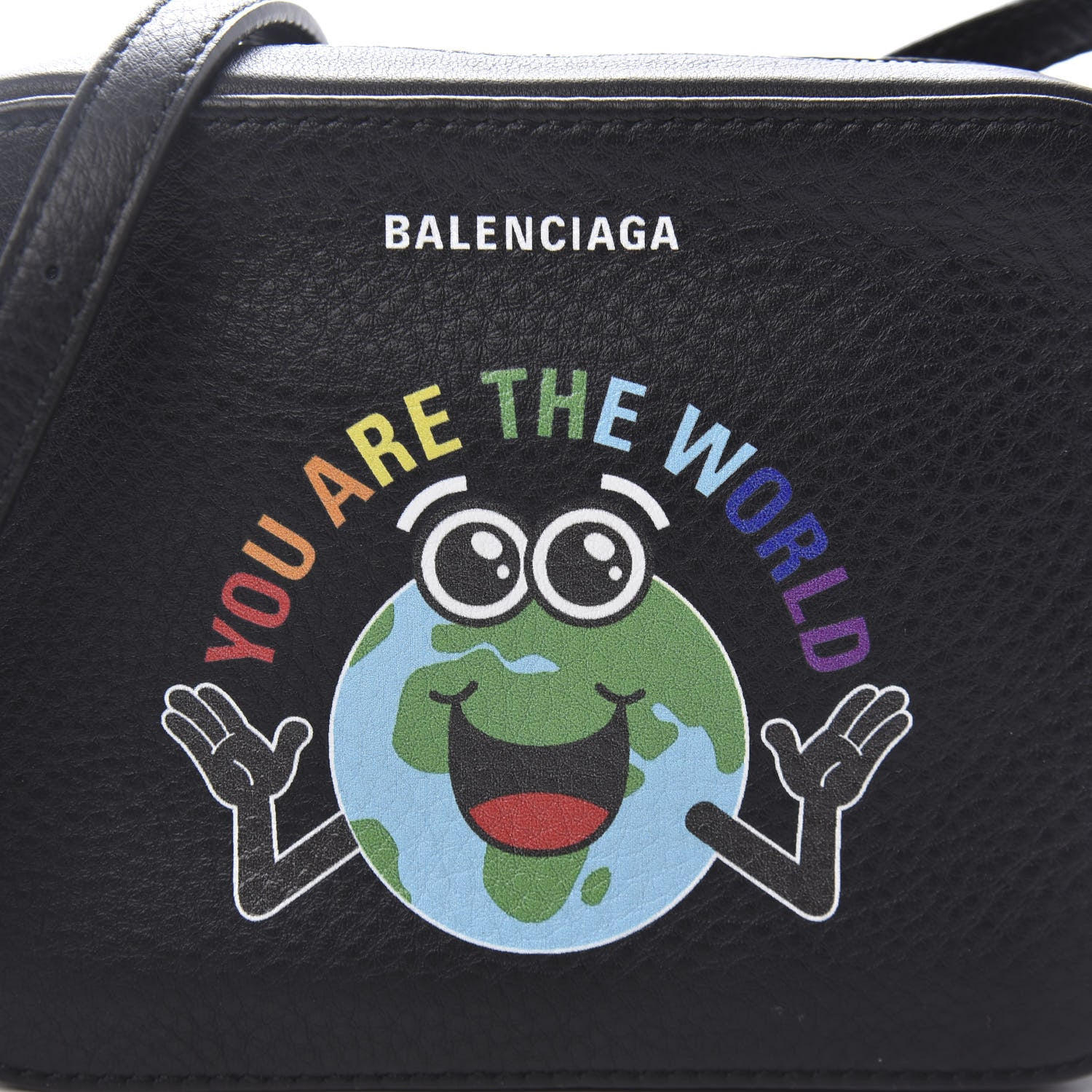 Balenciaga Calfskin You Are The World XS Everyday Camera Bag Black 9 of 9