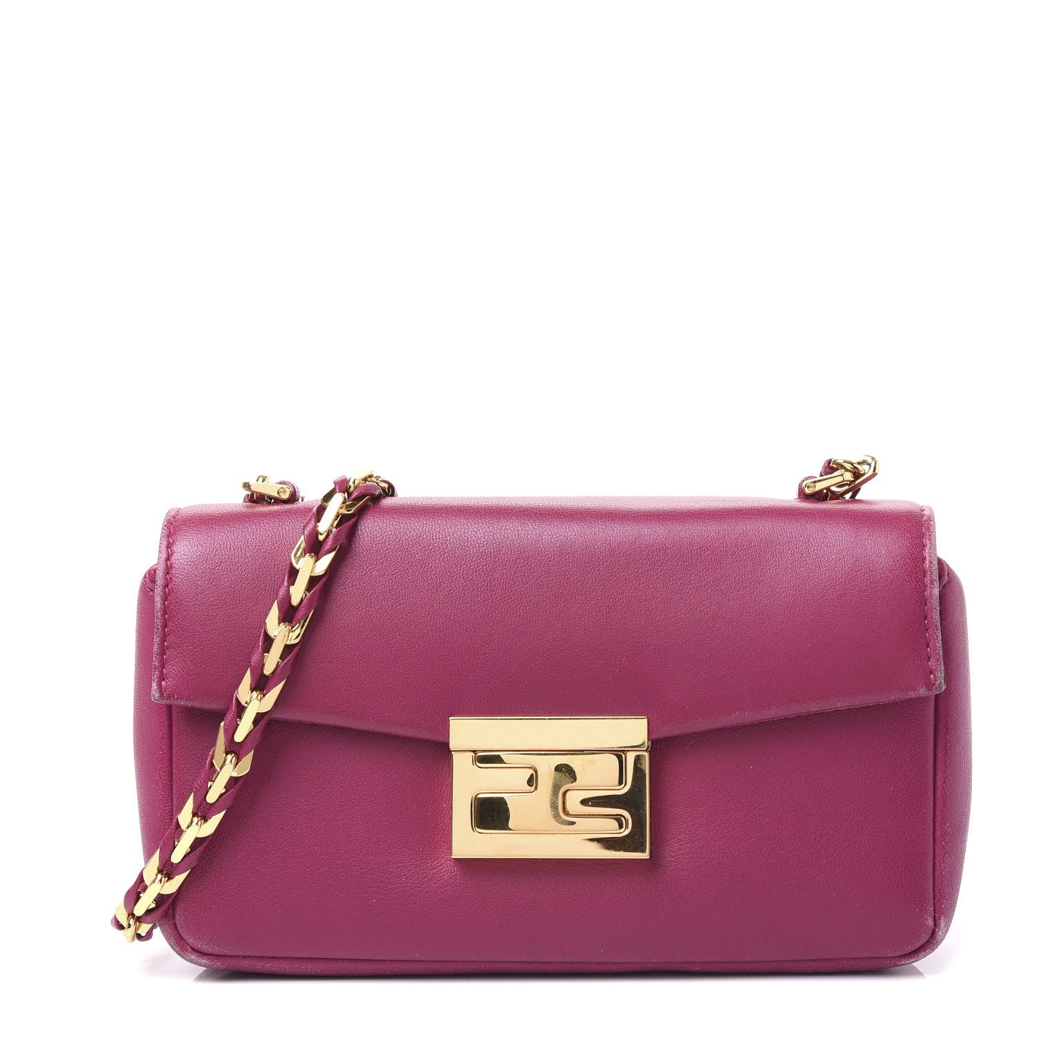 Fendi Shiny Nappa Mini Be Baguette Shoulder Bag Ciclamino 1 of 13