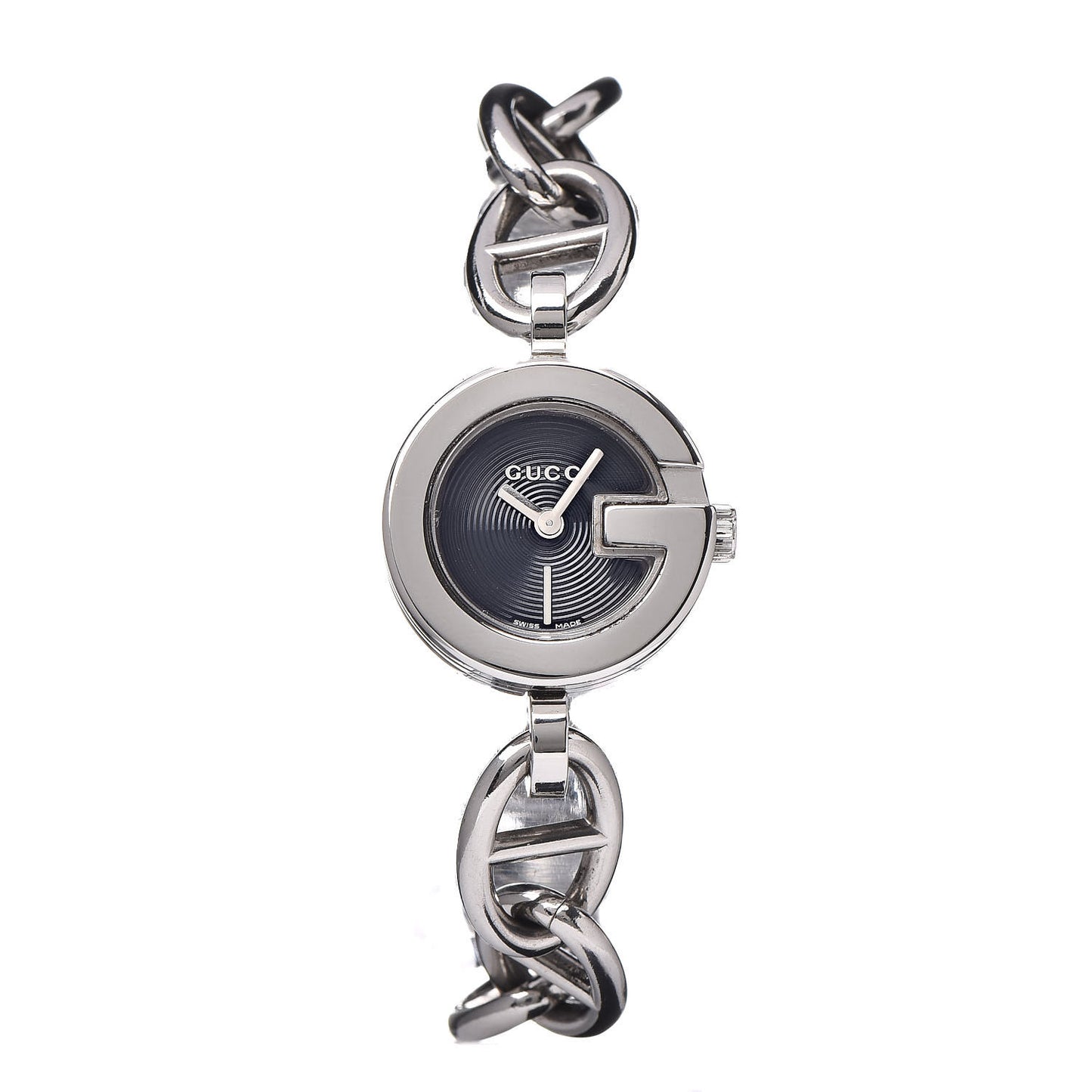 Stainless Steel 22mm G Charms Quartz Watch Black