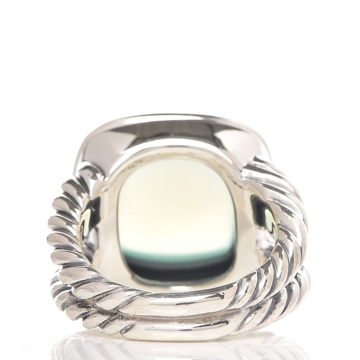 David Yurman Sterling Silver Chalcedony 14mm Albion Ring 54 6.75 4 of 6