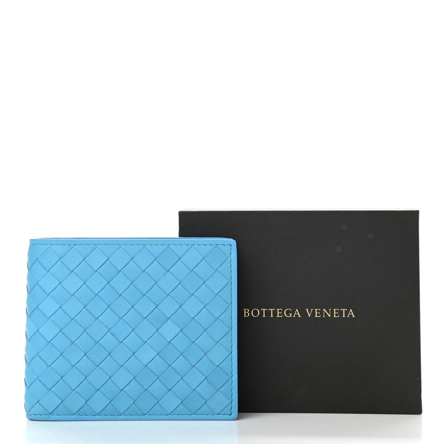Nappa Intrecciato Bifold Wallet Sky Blue