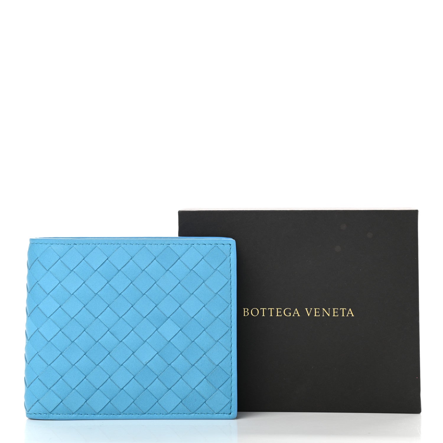 Bottega Veneta Nappa Intrecciato Bifold Wallet Sky Blue 10 of 10