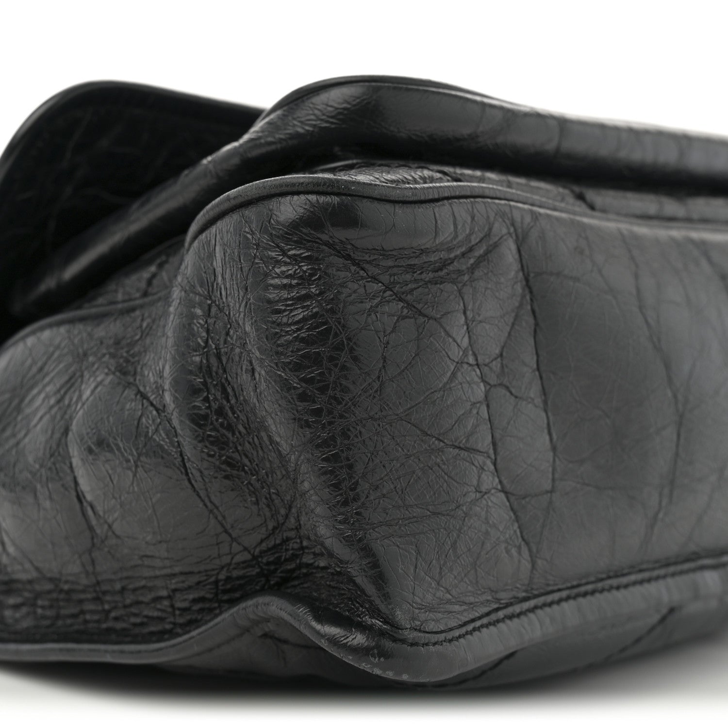 Saint Laurent Crinkled Calfskin Matelasse Monogram Large Niki Chain Satchel Black 9 of 12