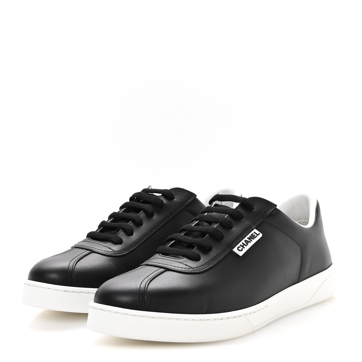 Calfskin CC Mens Uniform Sneakers 43 Black