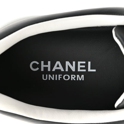 Chanel Calfskin CC Womens Sneakers 40 Black 8 of 9