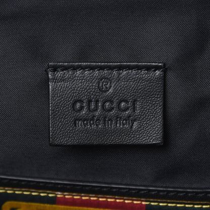 Gucci X DAPPER DAN Calfskin Laminated Ayers GG Micro Monogram Mens Belt Bag Black 8 of 13
