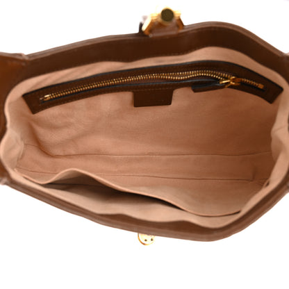 Gucci GG Supreme Monogram Azalea Calfskin Web Small Jackie 1961 Hobo Beige Ebony Brown Sugar 5 of 10