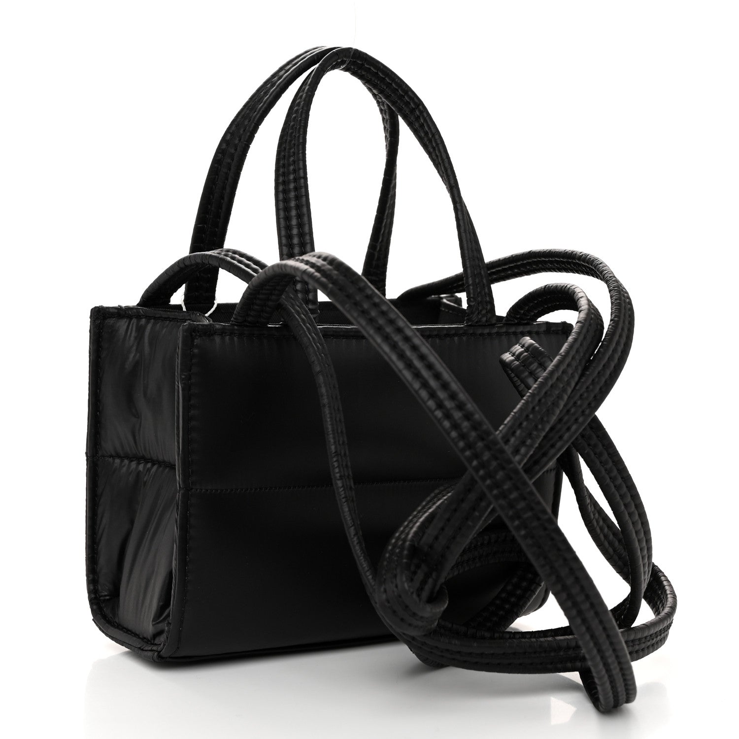 Telfar Nylon Small Puff Shopping Bag Black 3 of 9