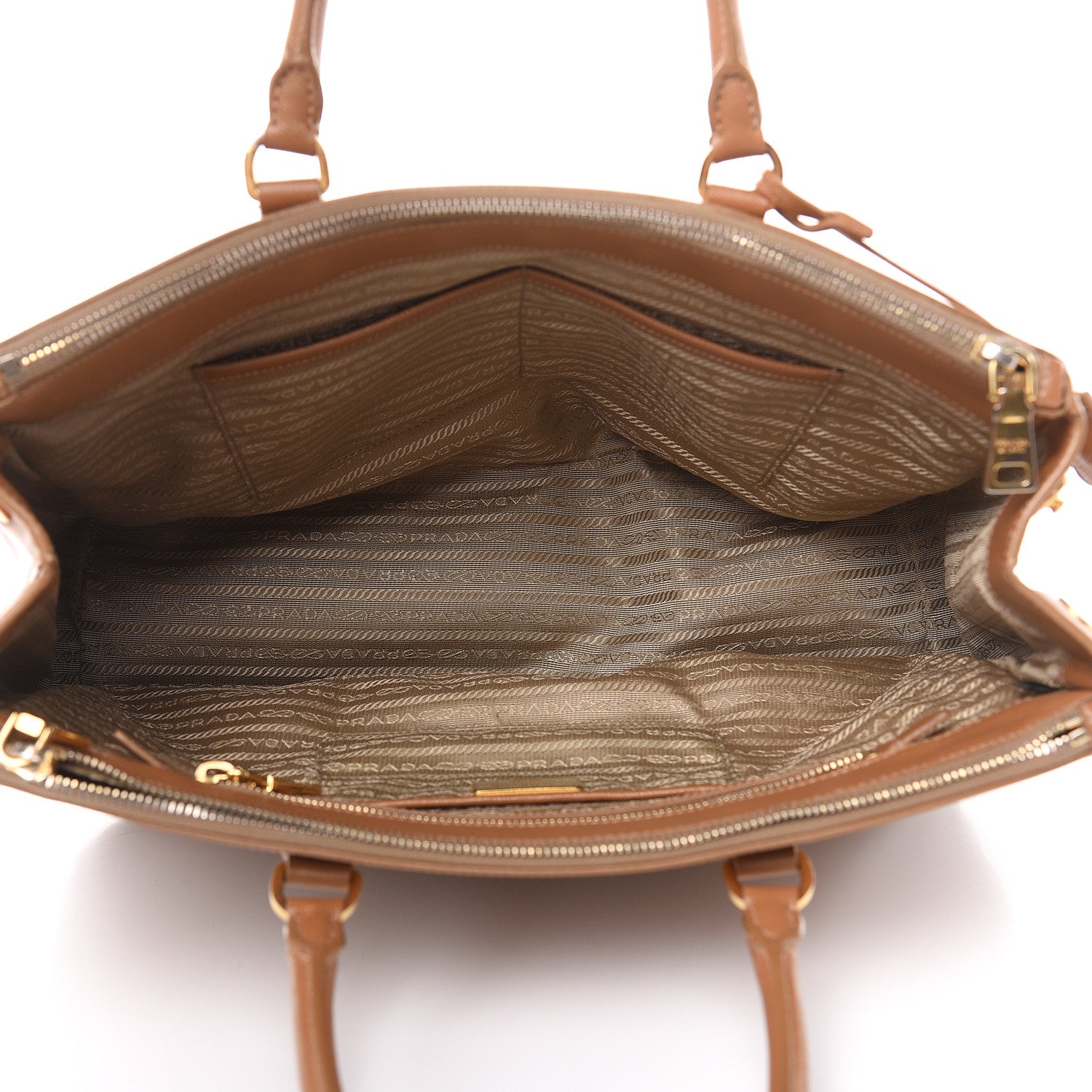 Prada Saffiano Medium Galleria Double Zip Tote Caramel 5 of 22