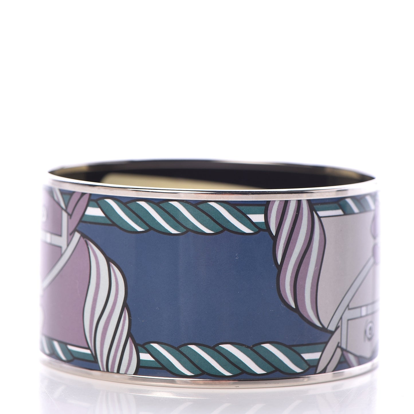 Enamel Printed Quadrige Extra Wide Bracelet 70 Mineral
