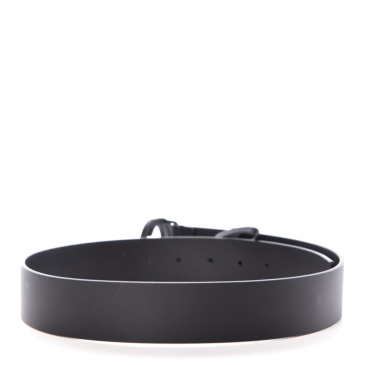 Gucci Selleria Calfskin Monochrome Interlocking G 37mm Belt 75 30 Black 3 of 8