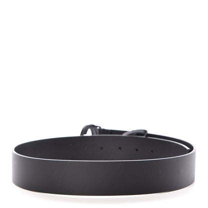 Gucci Selleria Calfskin Monochrome Interlocking G 37mm Belt 75 30 Black 3 of 8