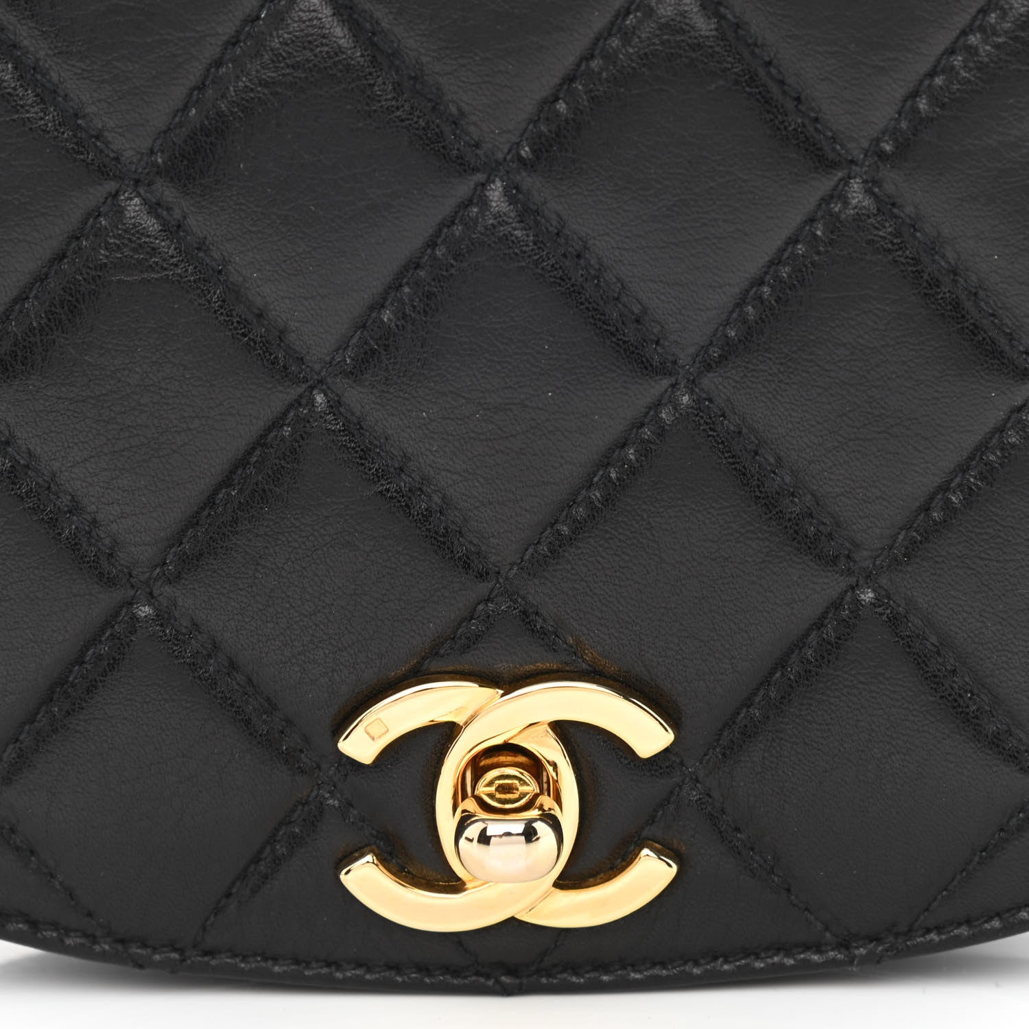 Chanel Lambskin Quilted Flap Waist Belt Bag 75 30 Black 10 of 13