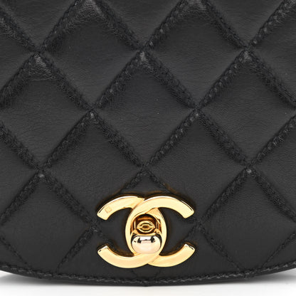 Chanel Lambskin Quilted Flap Waist Belt Bag 75 30 Black 10 of 13