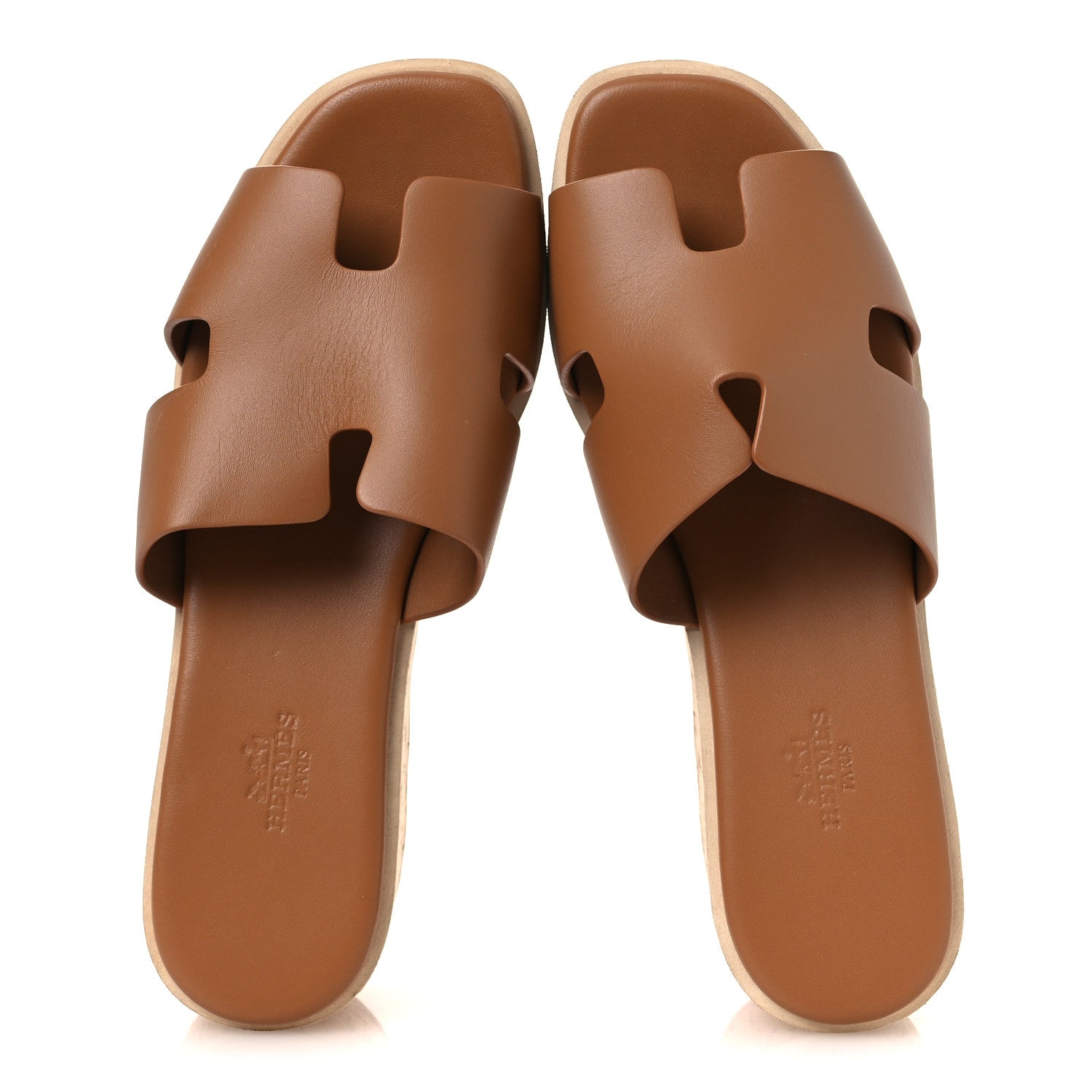 Hermes Calfskin Cork Eze 30 Sandals 37 Naturel 2 of 11