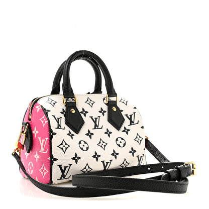 Louis Vuitton Empreinte Monogram Spring in the City Speedy Bandouliere 20 Black White Pink 3 of 10