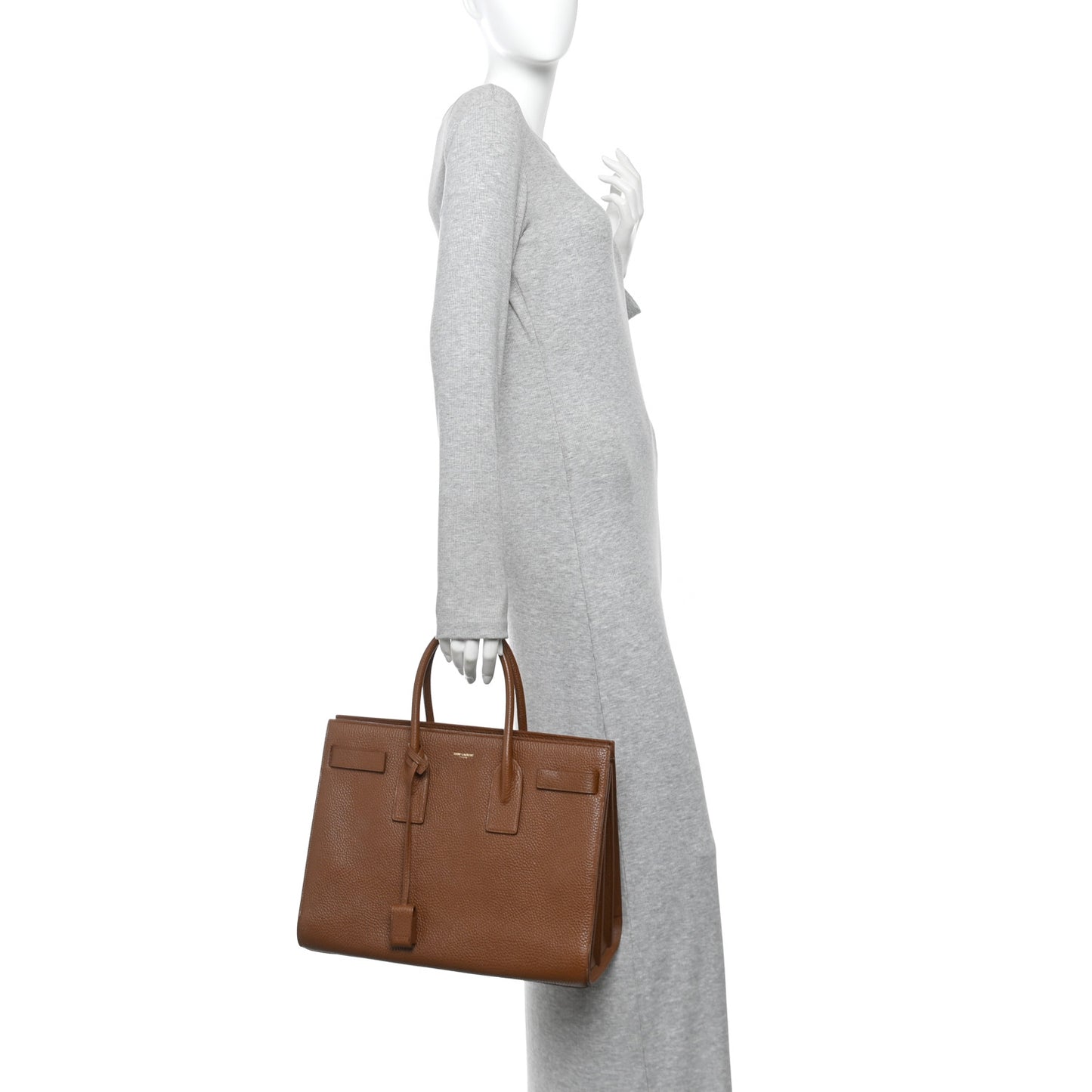 Grained Calfskin Large Souple Sac De Jour Carryall Cinnamon