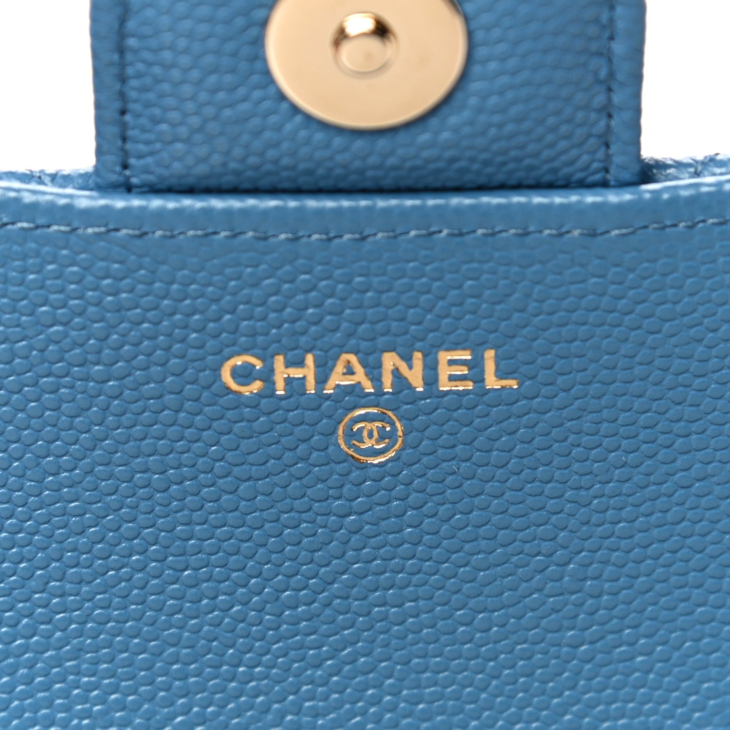 Chanel Caviar Quilted Glasses Case With Chain Blue 6 of 12