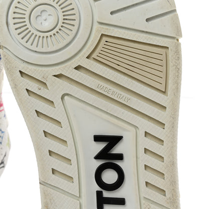 Louis Vuitton LV X TM Calfskin Monogram Multicolor Womens LV Trainer Sneakers 38 White 7 of 9