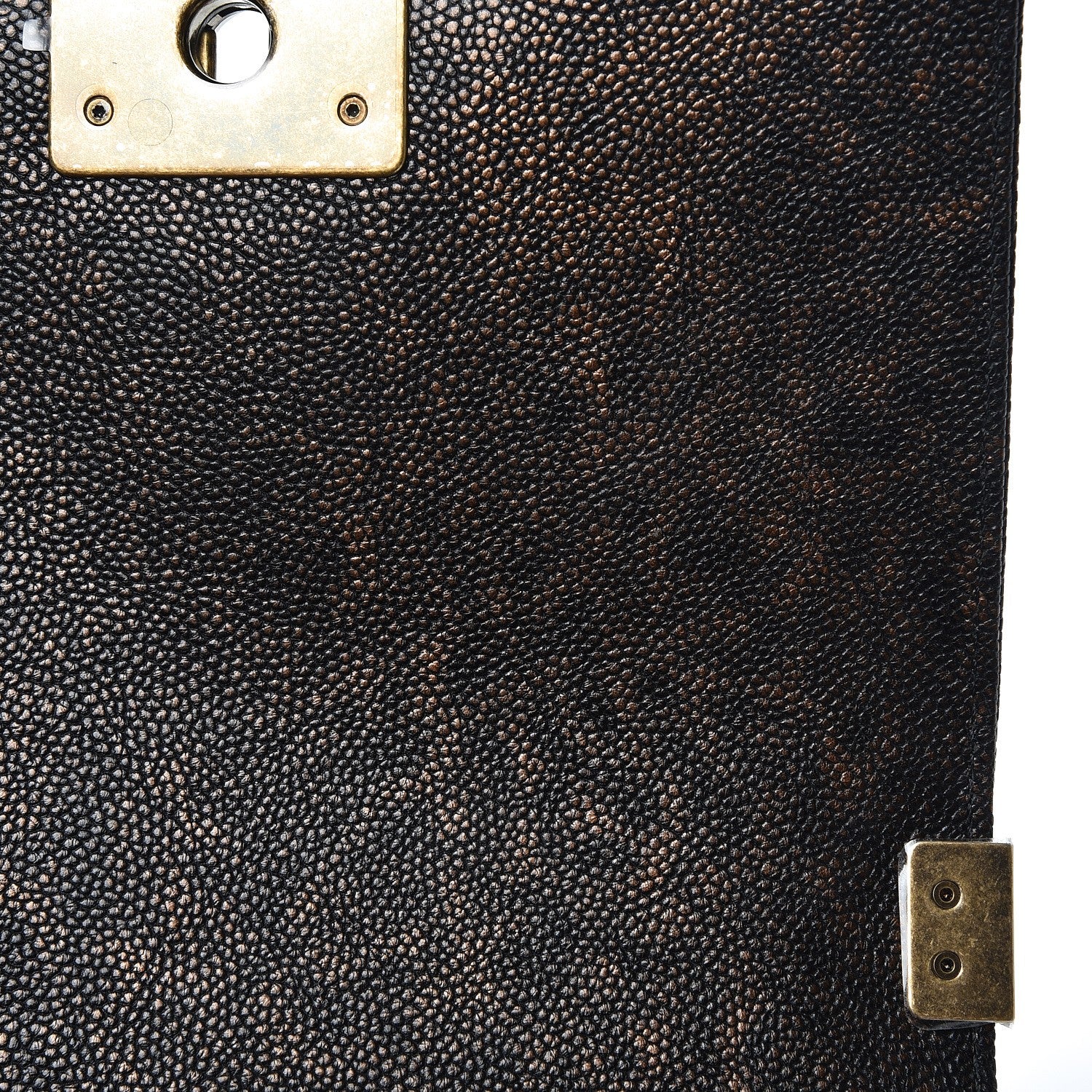 Chanel Patinated Calfskin Braid Around Chevron Small Boy Flap Brown 9 of 11