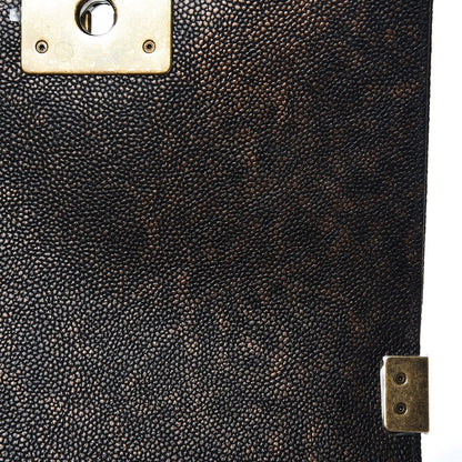 Chanel Patinated Calfskin Braid Around Chevron Small Boy Flap Brown 9 of 11