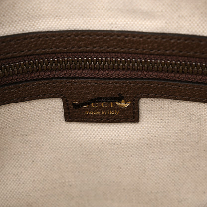 Gucci X ADIDAS Crystal Vintage Monogram Textured Dollar Calfskin Web Trefoil Logo Small Messenger Bag Mid Natural Nut Off White New Acero 6 of 11