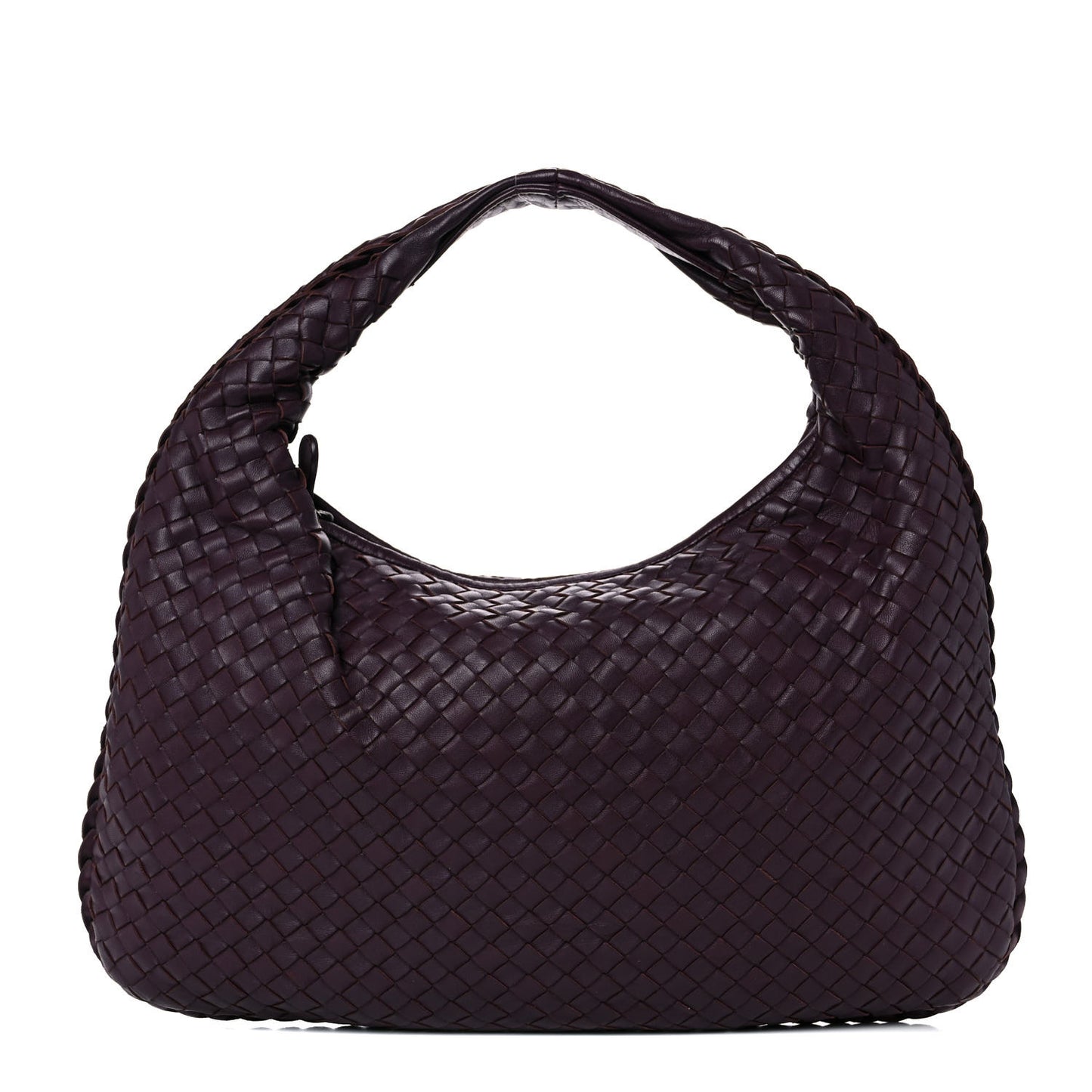 Nappa Intrecciato Medium Veneta Hobo Aubergine