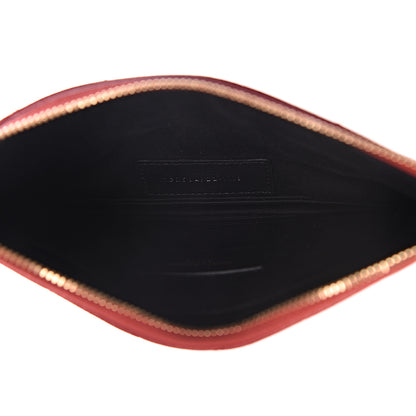 Saint Laurent Grain De Poudre Chevron Monogram Bill Pouch Bandana Red 5 of 10
