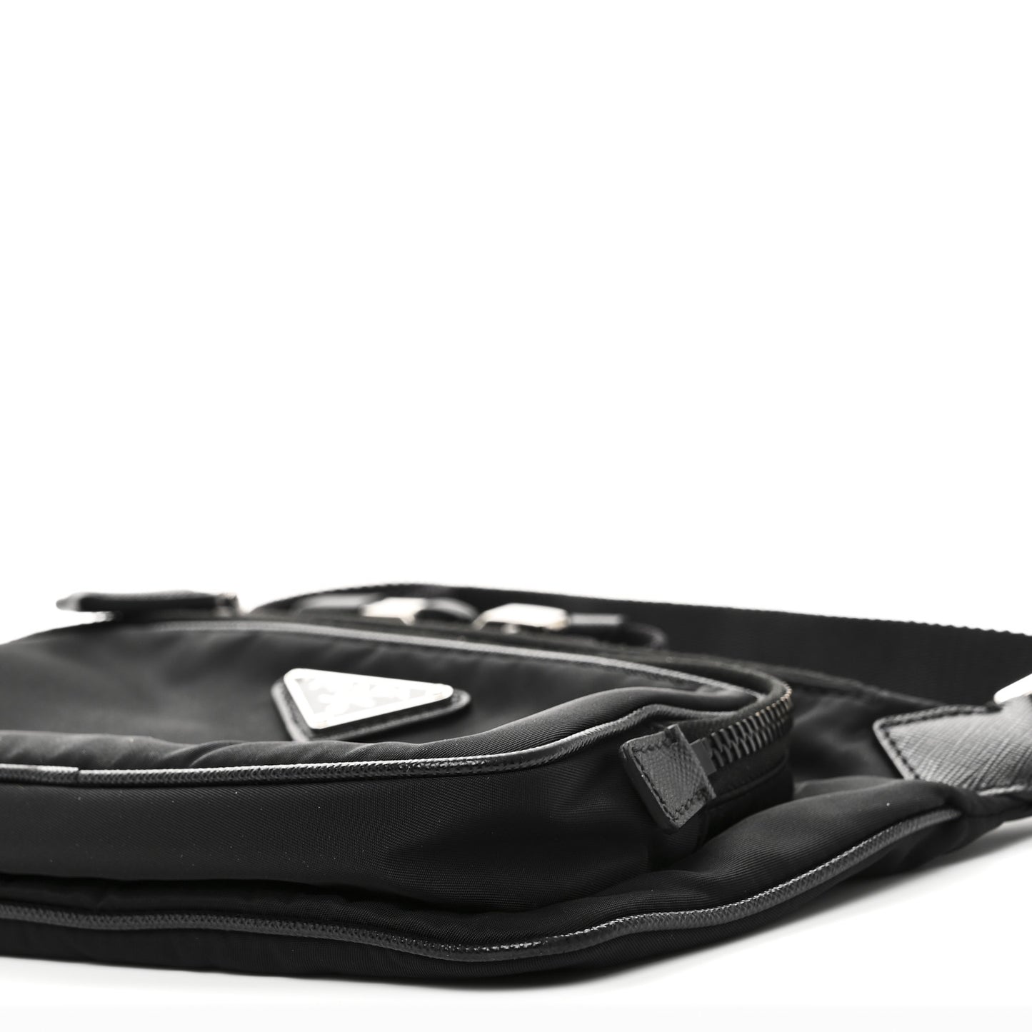 Re-Nylon Saffiano Belt Bag Black